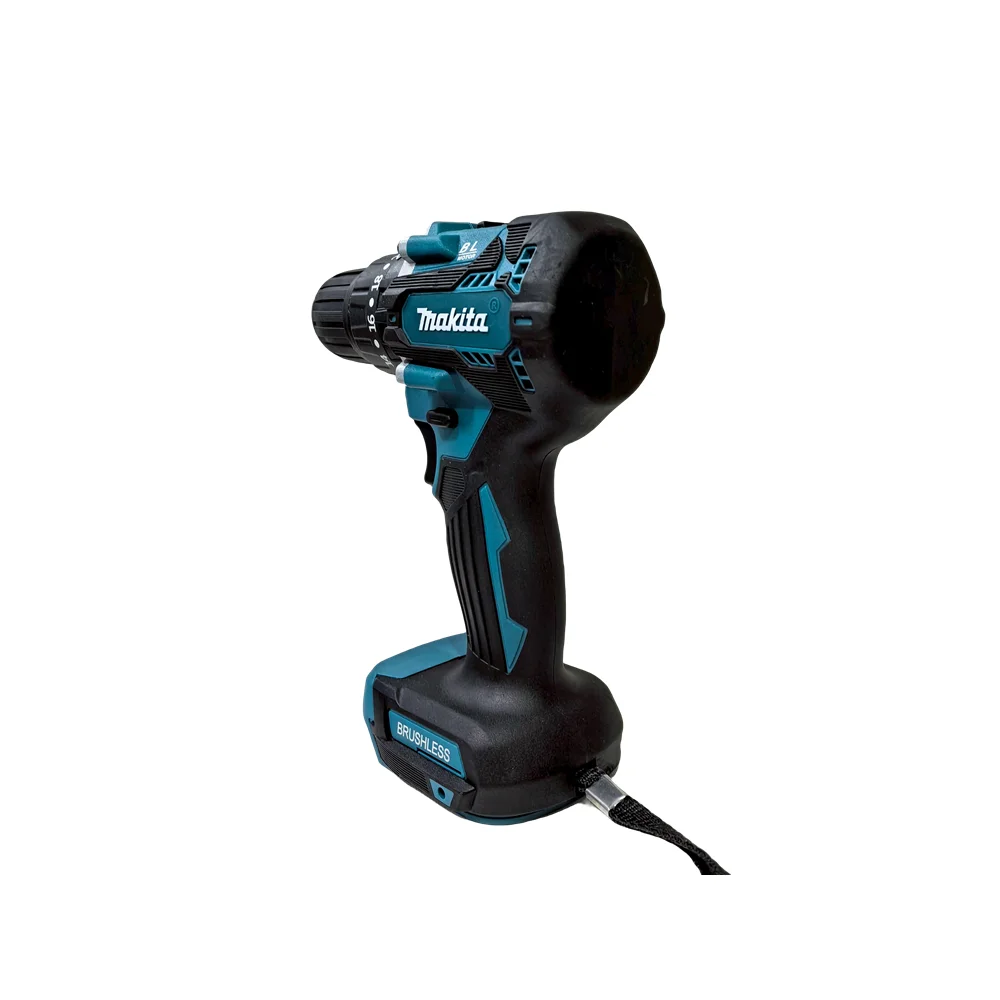 Makita-taladro eléctrico de impacto inalámbrico, destornillador sin escobillas recargable de 18V, máquina de perforación manual, DHP487