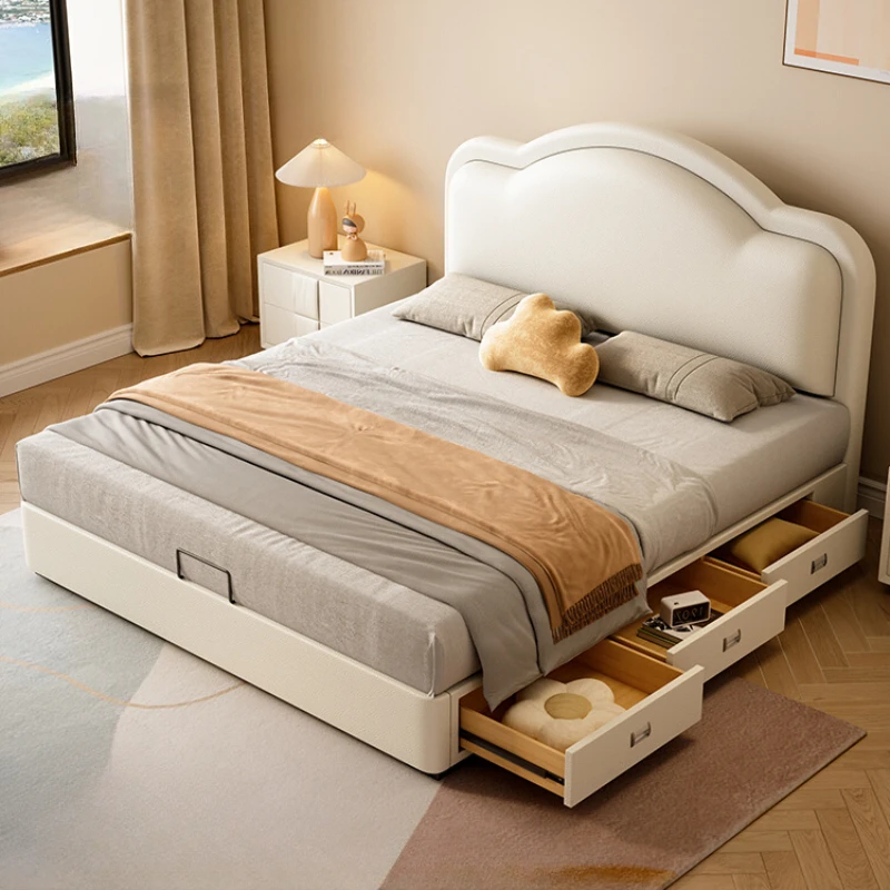 Nordic Storage Childrens Bed Modern Drawers Solid Wood Bed Princess Comferter Camas De Dormitorio Furniture Home