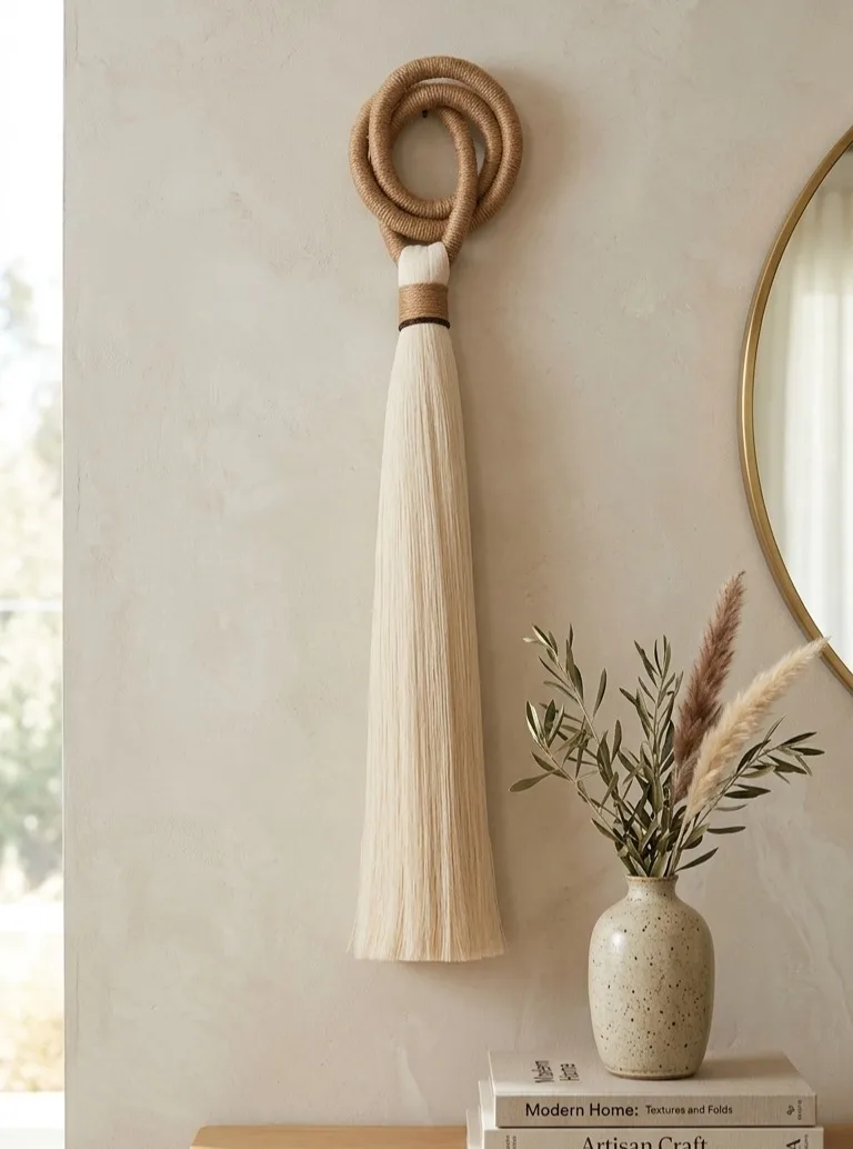 wabi-sabi-aesthetic-knotted-macrame-tassel-wall-hanging-handmade-fringe-wall-pendant-neutral-nordic-minimalist-home-wall