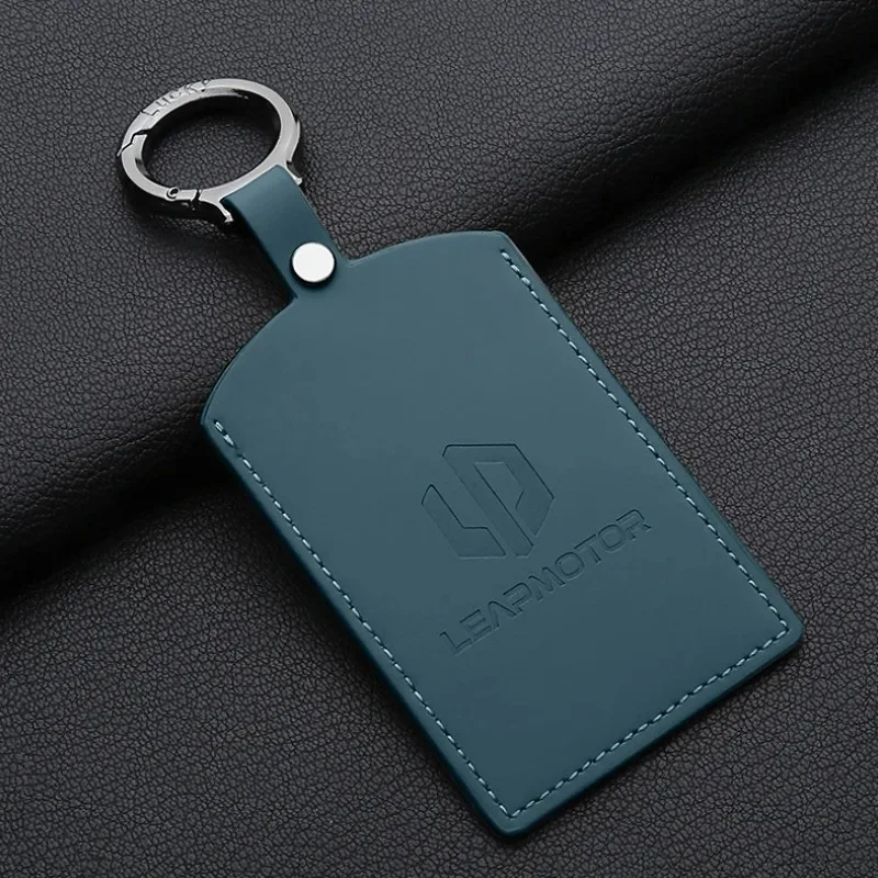Car NFC Key Card Holder Car Key Card Case Smart Key Cover Leather For Leapmotor C10 C11 T03 B10 C16 Lafa5 B03X C01
