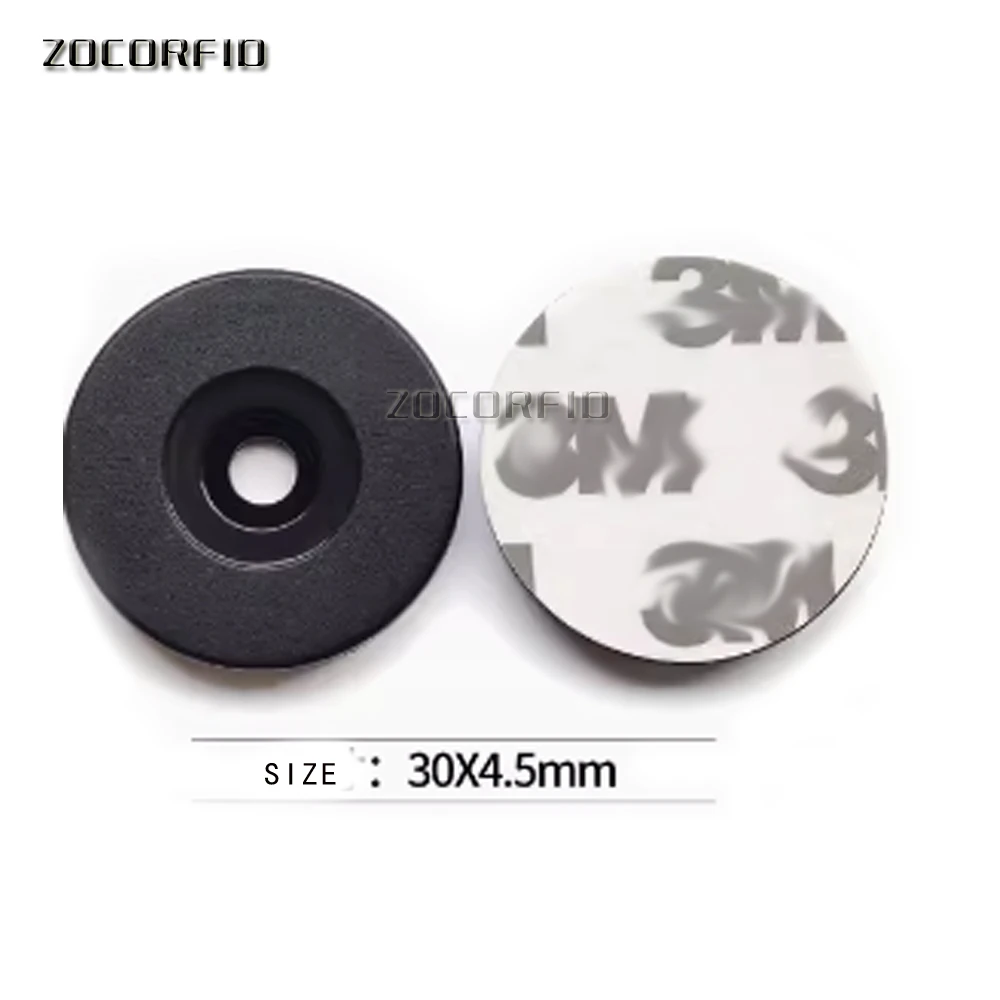 125KHZ TK/EM4100 Diameter 30mm Round Anti-water rfid tag Guard Patrol Points RFID Coin Card With Adhensive Sticker