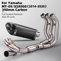 Slip On For MT-09 FZ-09 FJ09 MT09 TRACER 900 GT 2014-2020 Motorcycle Exhaust Escape Systems Front Link Pipe 51mm