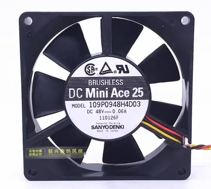 

Ltsf For Sanyo Denki 109P0948H405 DC 48V 0.06A 90x90x25mm 3-Wire Server Cooling Fan 9cm