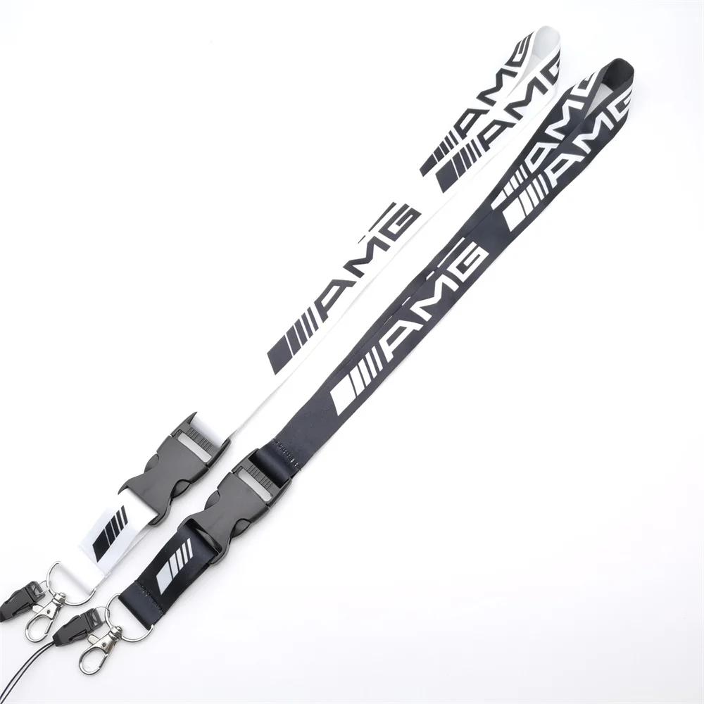 Amg Car Keychain Nylon Long Lanyards Neck Straps Keyring Id Card Ribbon Decoration For Mercedes Benz Auto Accessories