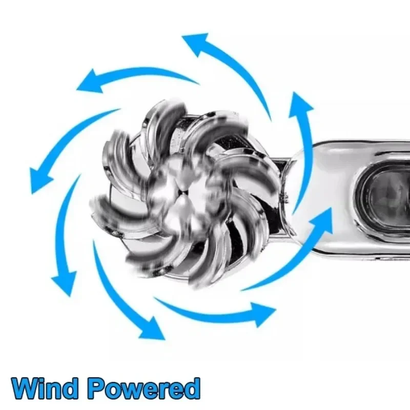 Wind Powered Car LED DayTime Running Lights Auto Auxiliary Lighting Rotation Fan Lamp Auto Day Time Headlights Car Accessories