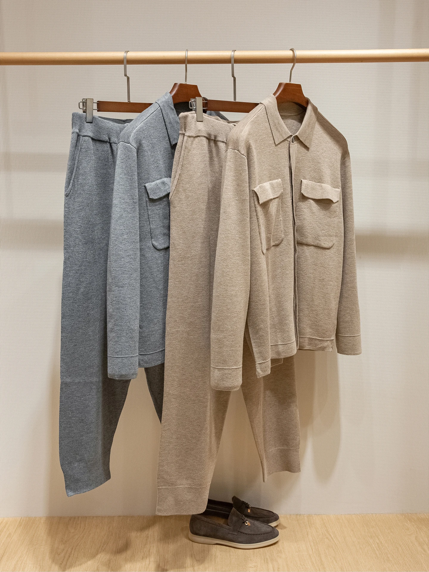 

Роскошный спортивный комплект-рубашка DUL из смесовой шелковой шерсти