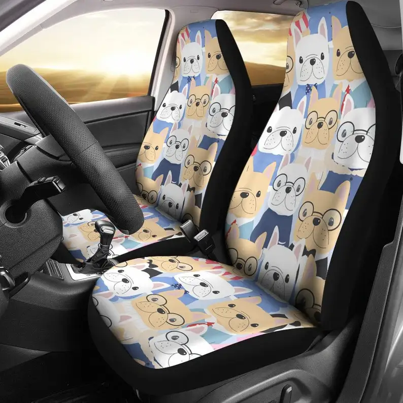 

Dog Mom Dad Paw Owner Car Seat Covers (Set Of 2) - Universal Front Car and Suv Seat Covers Seat Protector - Car Accessory - gift