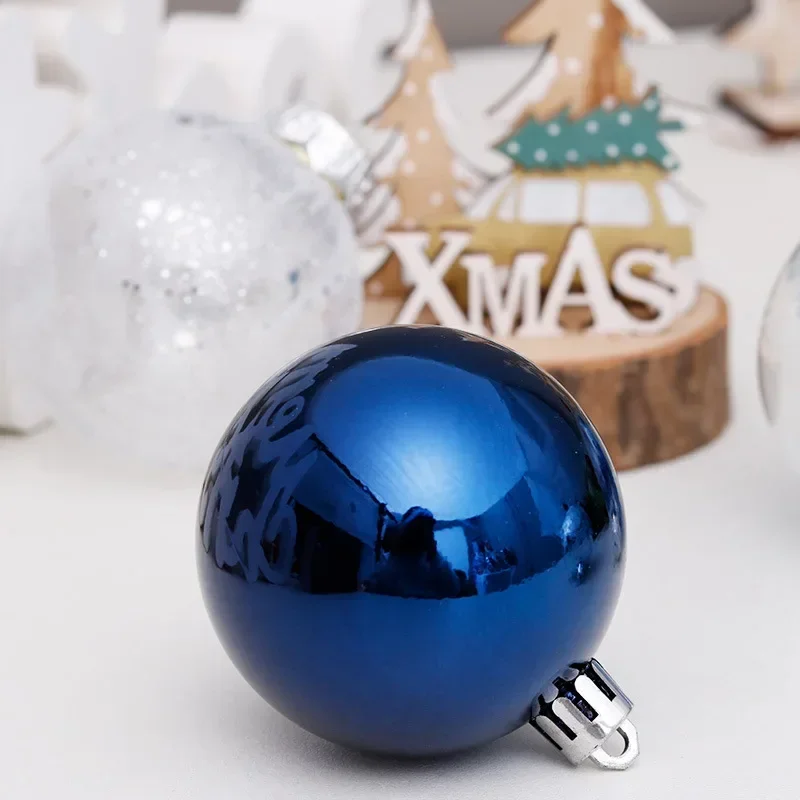 Weihnachts schmuck für Zuhause 6cm/30 stücke blaue transparente Kugel Weihnachts ball Set Weihnachts baum Anhänger Weihnachts feier Geschenke