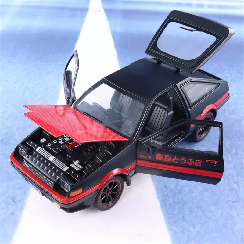 1:24 Toyota AE86 Alloy Car Model Initial D Dekoracja Symulacja Zabawki Dla Dzieci Prezent Duży Rozmiar Ze Światłem Pociągnij Powrót A458