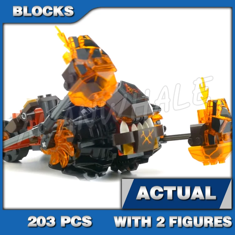 105pcs Nexoes Knights Kingdom Chaos Catapult Royal Guard Lava Rocks 10481 Building Blocks Toys Compatible with Model