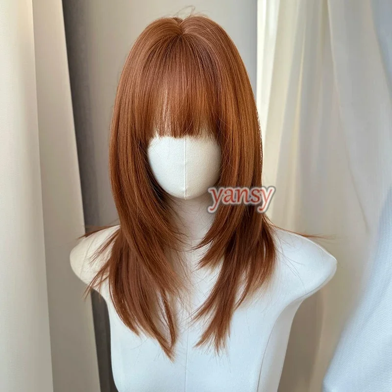 Yansywig Synthetic Hair 3 Colors Japanese Style Long Straight Fashion Wigs For Women Halloween Daily Wear Wig Heat Resistant 2