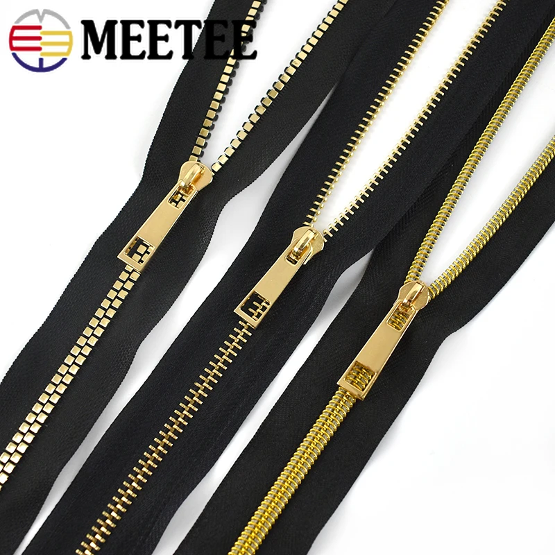 10pcs Meetee Zipper Slider for No5 Resin/Metal/Nylon Zippers Down Jacket Pocket Zips Head Bag Repair Kits DIY Sewing Accessories