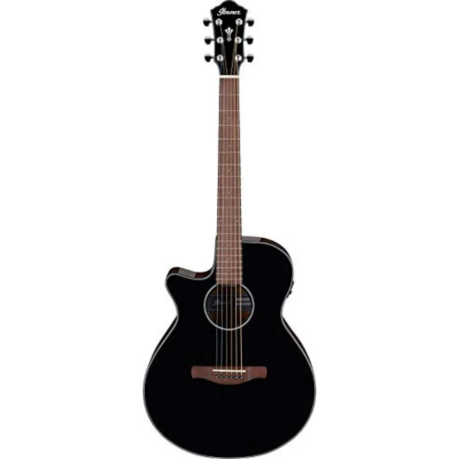 

Acoustic-electric guitar for live performance, solid spruce top with mahogany back/sides, black high gloss finish, built-in pre