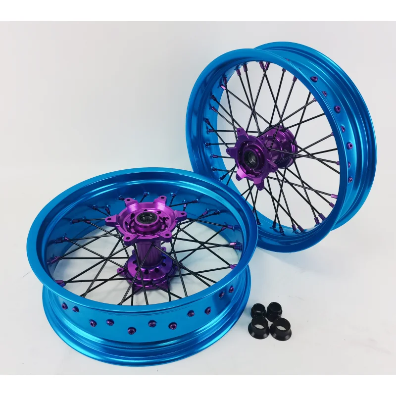 

Performance Anodized Supermoto Motorcycle Wheels 17 Aluminum Alloy DOT Certified Motorcycle Part For Yamaha YZ/YZF
