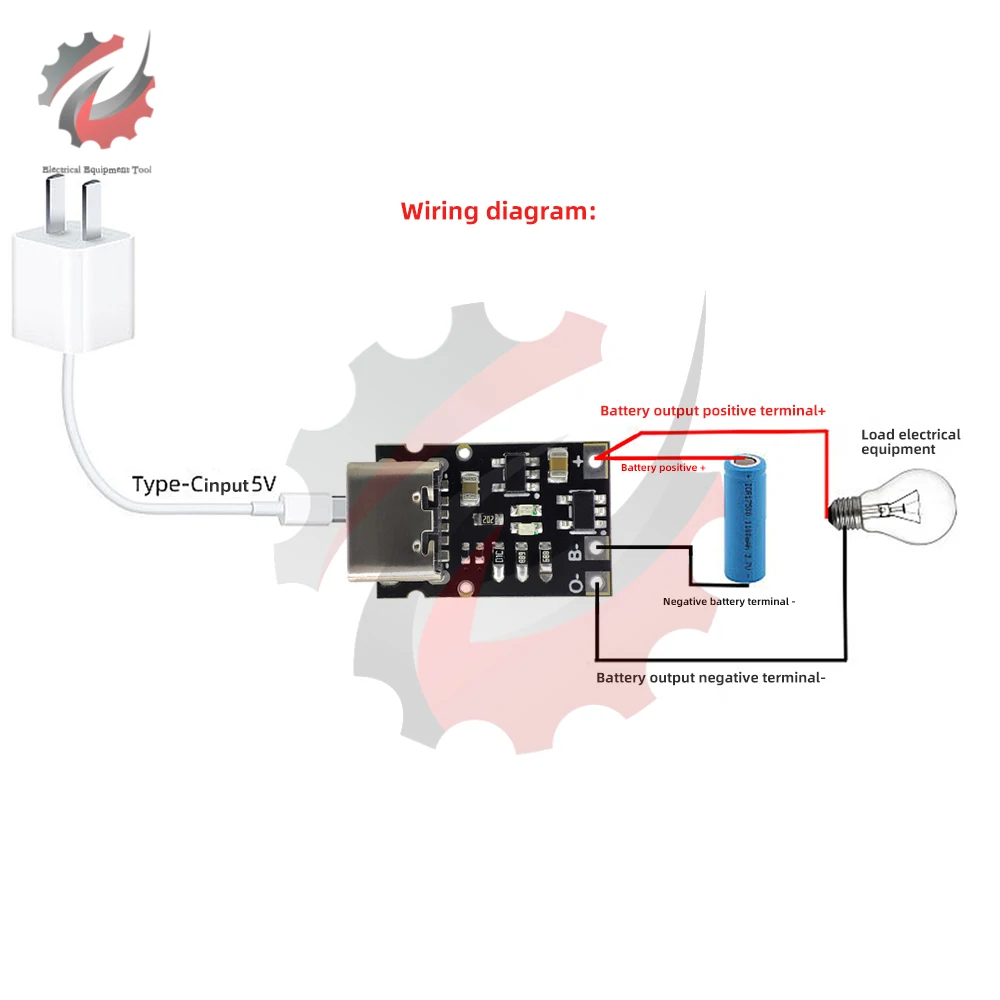 DC5V do 4.2V Płytka ładowania baterii litowej o małej pojemności BMS 5V Type-C 18650 Moduł ładowania baterii 500/400/300/200/100mA