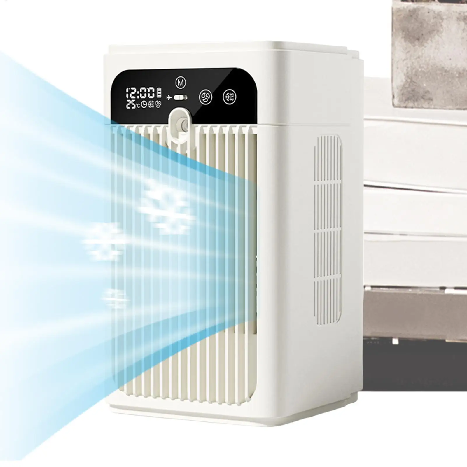 type-c-デスクトップファンポータブル家庭用エアコン-3000mah-充電式バッテリー駆動ファン-500ml-水タンク付きデスクトップアトマイズ