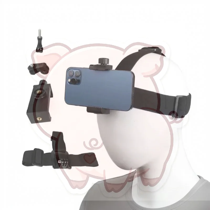 Head Mounted Smartphone Holder Universal Compatibility First Person View Bracket for 4-7 Inch Phones Vlog Live Shooting