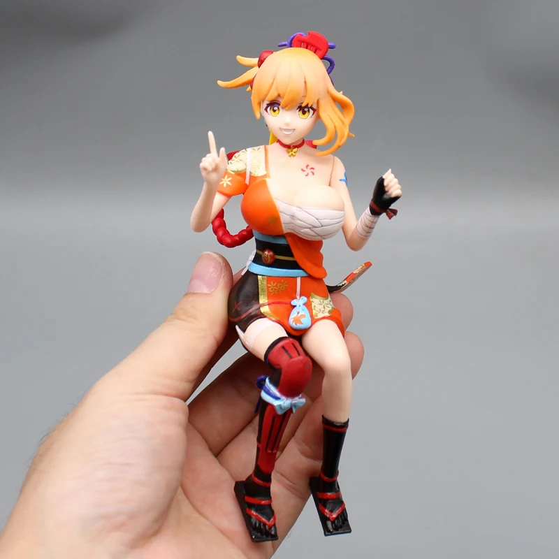 16cm Anime Figure Game Genshin Impact Yoimiya Car Decoration Chest Can Move Action Figures Toys Pvc Model Gift For Kids Dolls