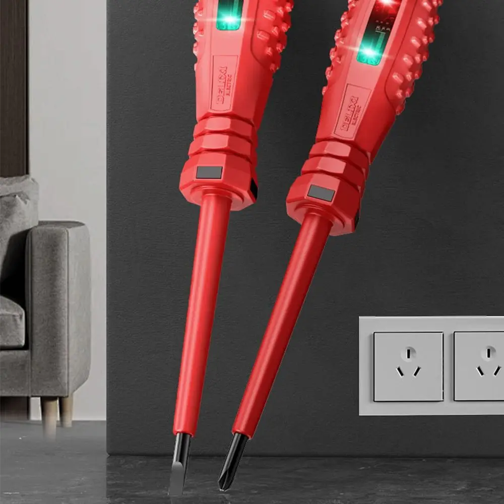 Intelligent Induction Electric Tester Pen with Indicator Electrician Tool Voltage Detector Word/Cross High Torque Screwdriver