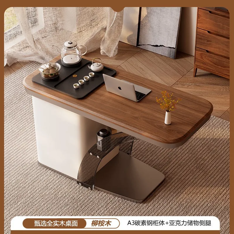 Customizable balcony small apartment tea table and chair combination modern new Chinese solid wood coffee table one table five