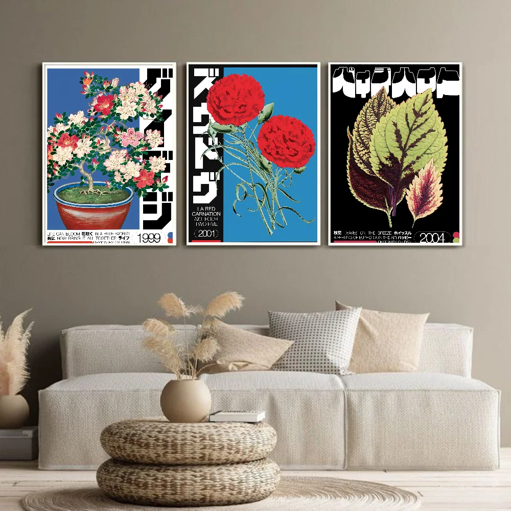 Japan Vintage Rose Flowers Fruits Trees Poster Living Bed Room Bar Hallway Sticky Wall Art Printing Waterproof Aesthetic Decor - Image 4