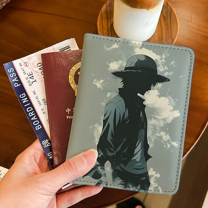 قطعة واحدة لوفي حامل جواز السفر الكرتون بولي Leather الجلود محفظة جواز السفر موضة إكسسوارات السفر بطاقات الأعمال محفظة حمل الهدايا