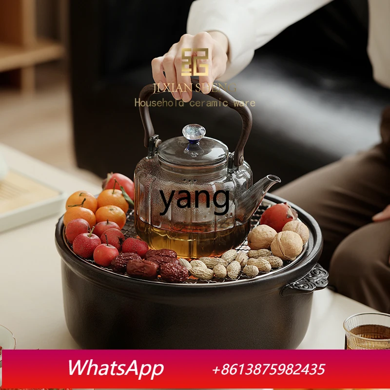 

Lcx heat-resistant glass pot surrounding stove to make tea, electric ceramic stove set for friends