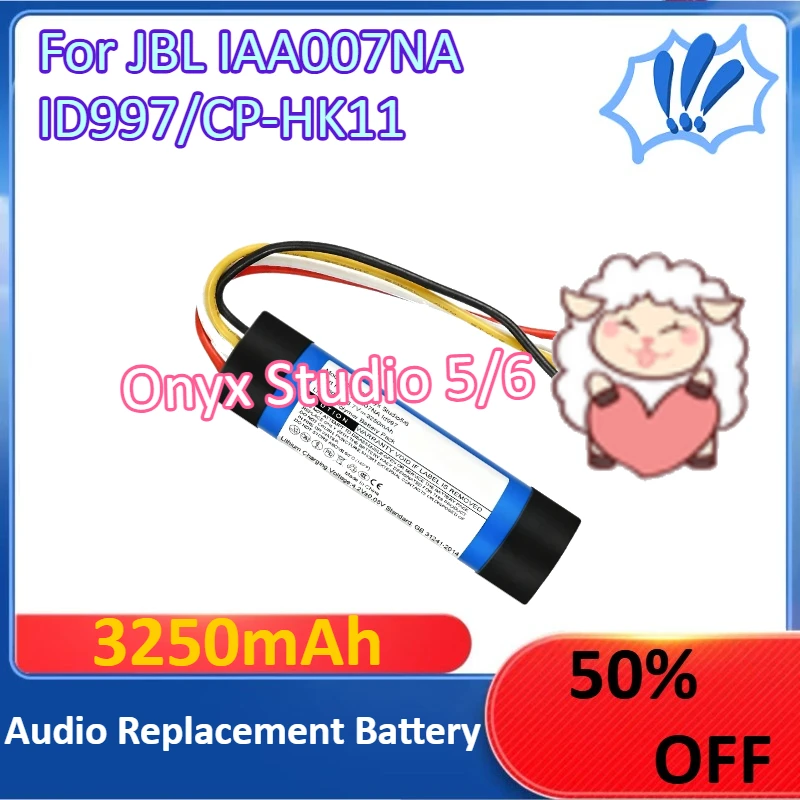 

Onyx Studio 5/6 3250mAh Audio Replacement Battery for JBL IAA007NA ID997/CP-HK11