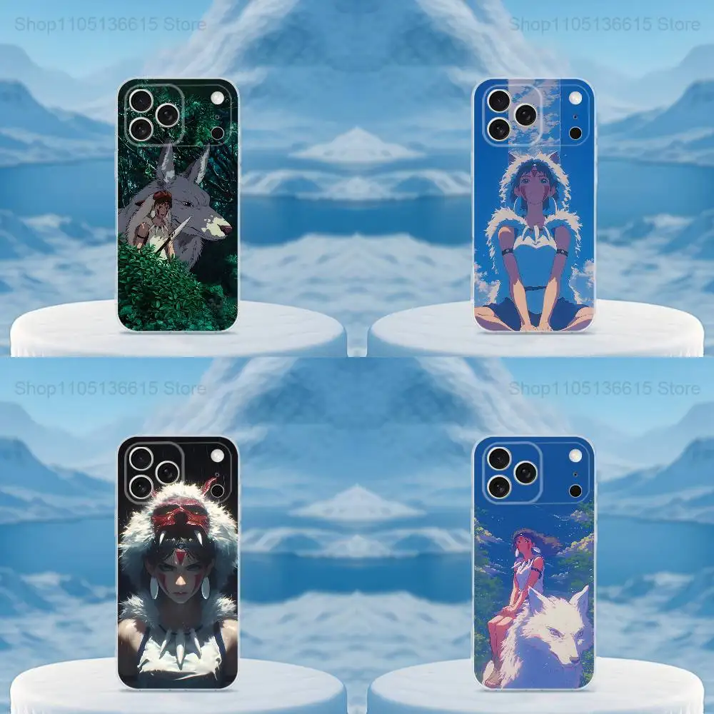 

Anime M-mononoke H-hime Phone Case For iPhone 16,15,14,13,12,11,17 Pro,Max,Plus,X,XS,XR,SE,Mini Transparent Soft Cover
