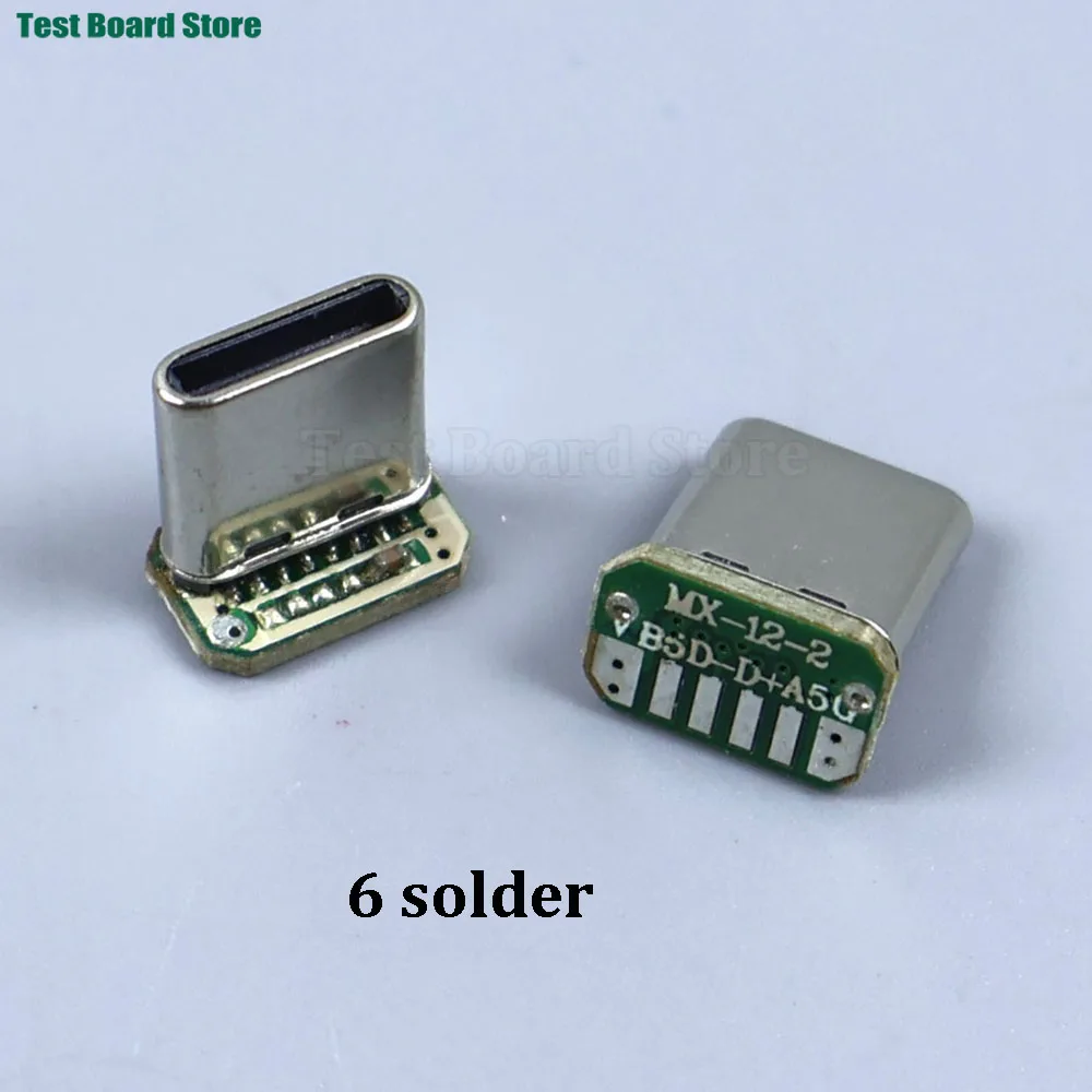 2/5/10 Stück USB Typ-C Stecker 16P Vertikaler Daten-Ladeanschluss mit 2/3/4/5/6 Schweiß-PCB-USB-Platinenanschluss 16P USB-C Steckverbinder – Detail 10