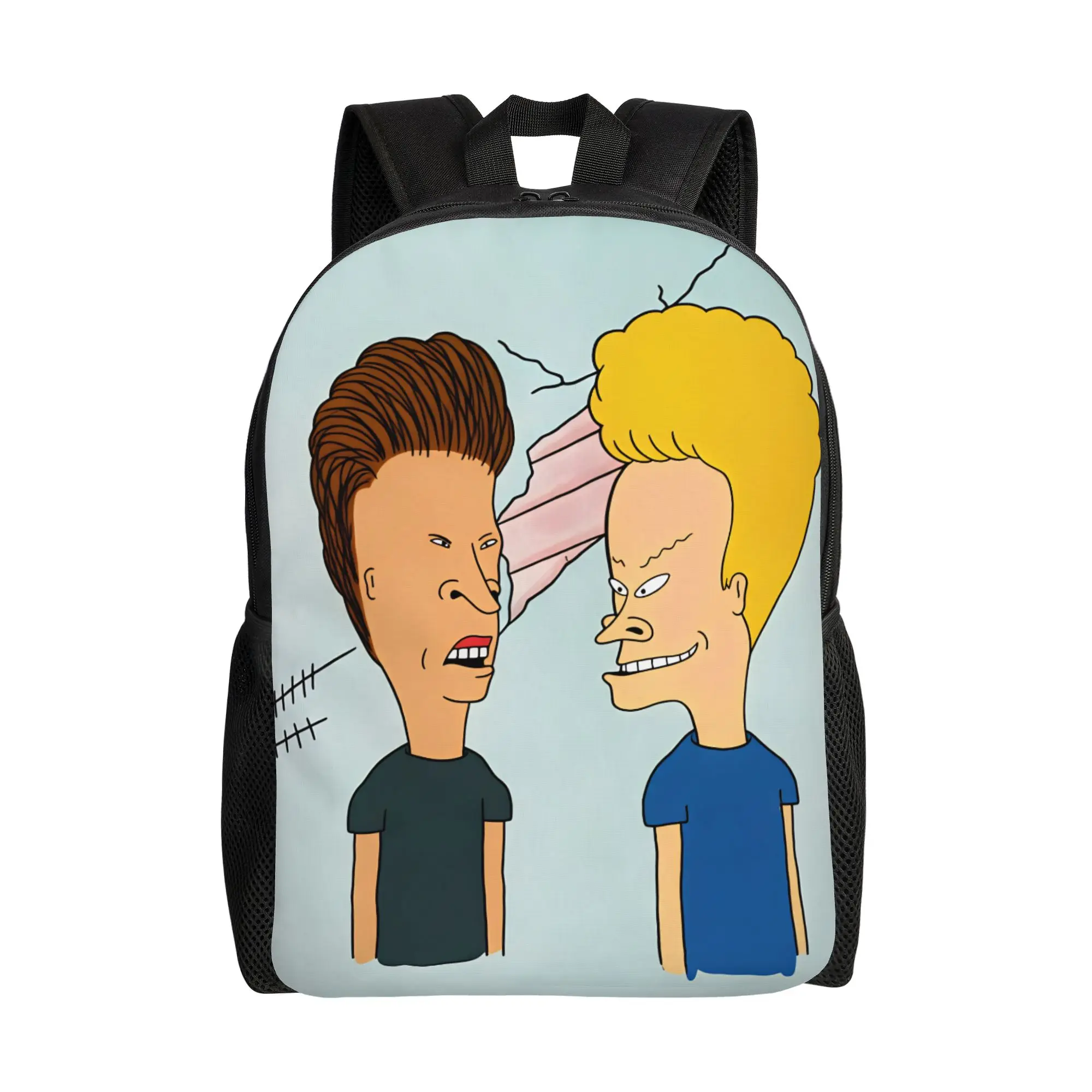 Beavis And Butt Head Angry Portrait Backpack  Kawaii Backpacks Youth Sport Lightweight School Bags Design Rucksack