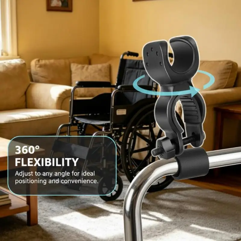 360 Degree Wheelchair Cane Holder Protects and Holds Crutches Safe and Easy Attachment