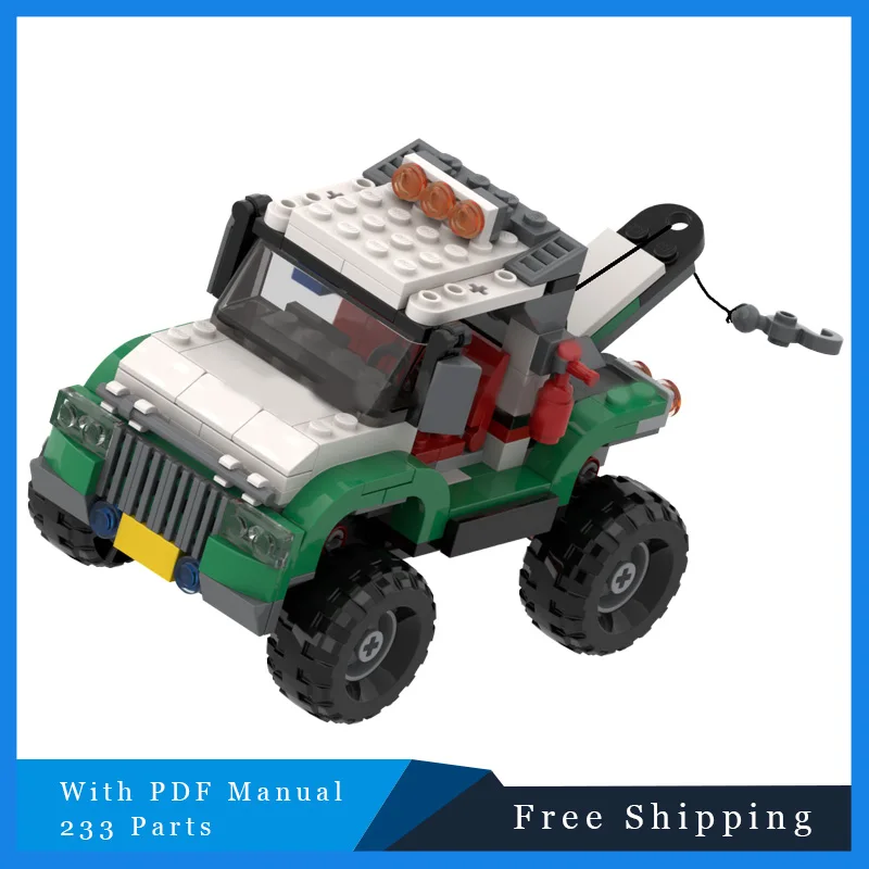 

233 шт., креативный внедорожник, технический модульный MOC, строительные блоки, модель, детская головоломка, набор «сделай сам», рождественские подарки-сюрпризы
