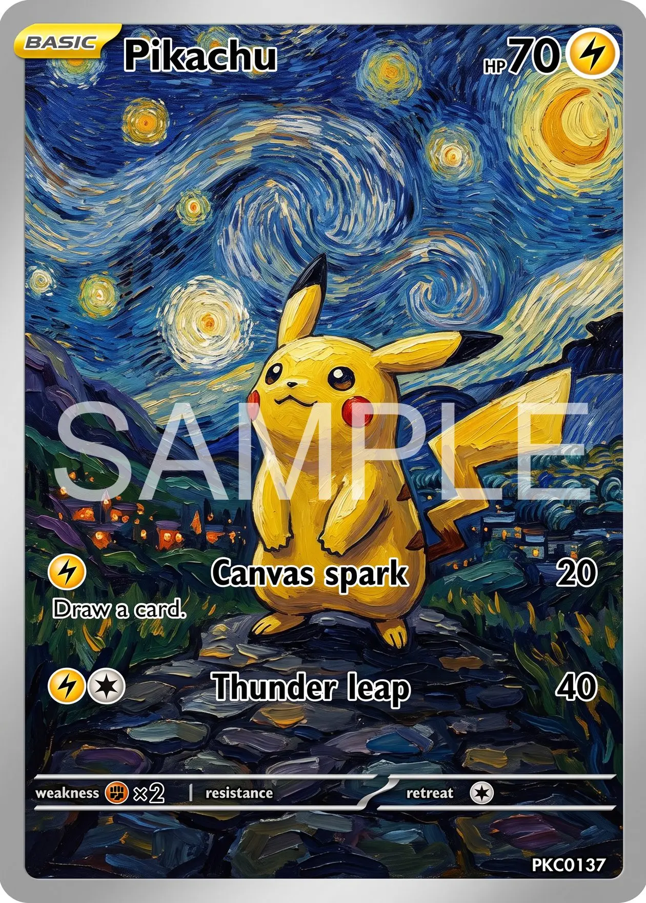 7Pcs PKM Cards PTCG Post Impressionist Oil Painting Style Gengar Umbreon Rayquaza Lugia Charizard Gardevoir Art Set Cards PTCG