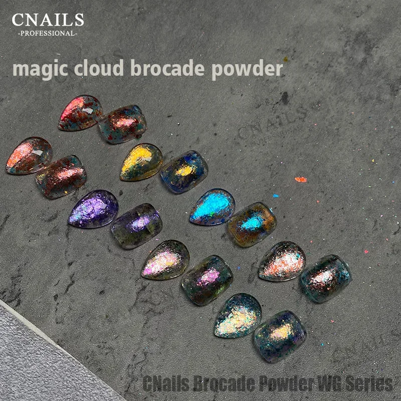 CNails 0.3 g/scatola polvere per unghie Glitter Magic paillettes Flakes Shiny Sparkling Brocade Powder per Manicure Pigment Nail Art Decoration