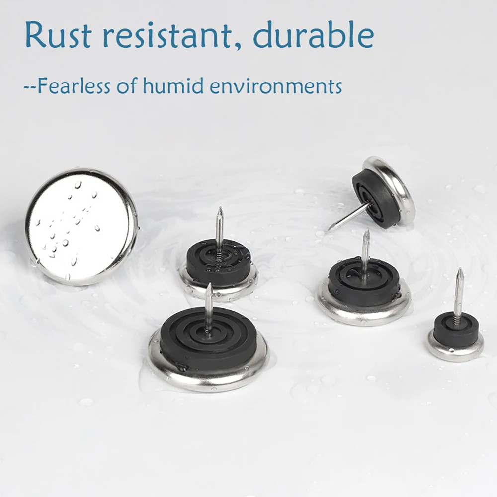 19/23/27/32/40mm Furniture Round Iron Foot Nail Leg Protectors Anti Slip Chair Glides Nail On Hardwood Tile Sliders Pads