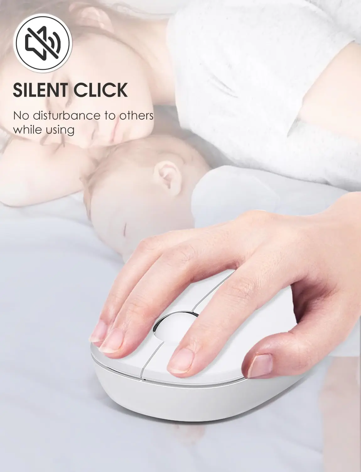 Philips Wireless Mouse Computer Mouse for Laptop, PC,Chromebook,Notebook,Battery Cordless Mice