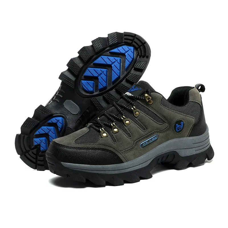 겨울 남성 가죽 캐주얼 신발 야외 여름 남성 미끄럼 방지 레이스업 트레킹 스니커즈 겨울 따뜻한 카우보이 하이킹 신발 성인용