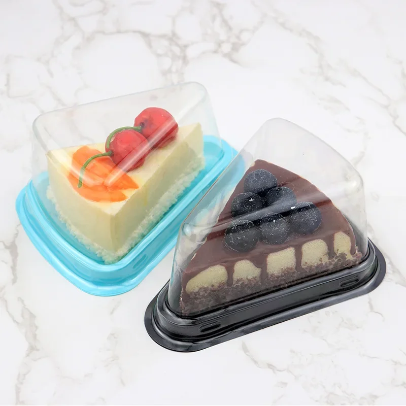 100Pcs Cake Boxes And Packaging Bakery Disposable Cupcake Box With Lid Cheesecake Sandwich Container Cake Tray Party Decoration