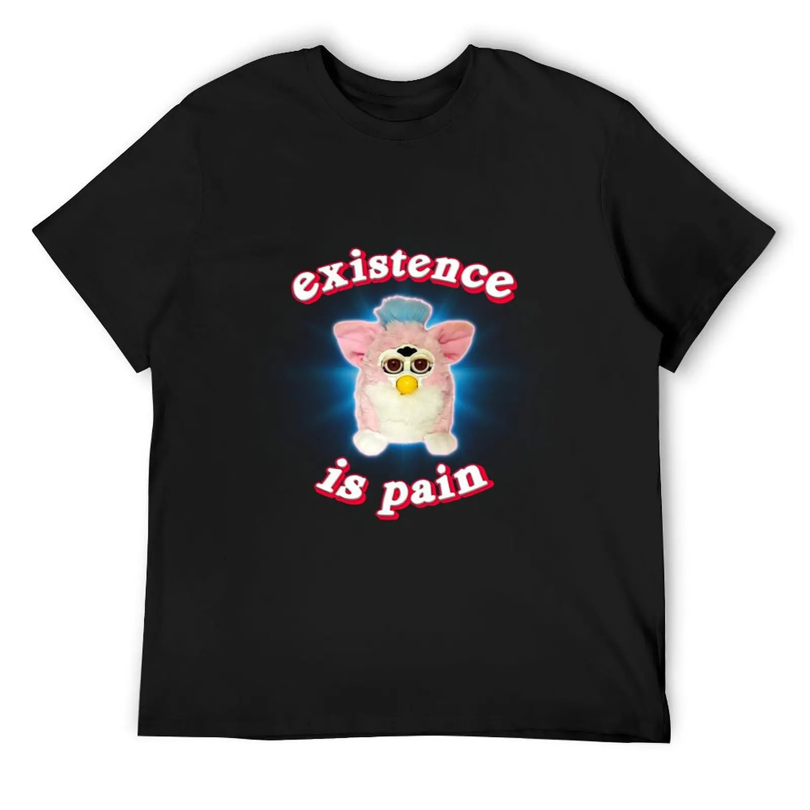 

Furby Existence is Pain T-Shirt aesthetic clothes anime clothes Men's t shirts