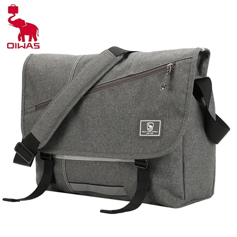 OIWAS-Bolsa de Ombro Laptop Masculina para Adolescentes, Estilinete de Viagem, Maleta de Lona, Pacote Crossbody Masculino, 15"