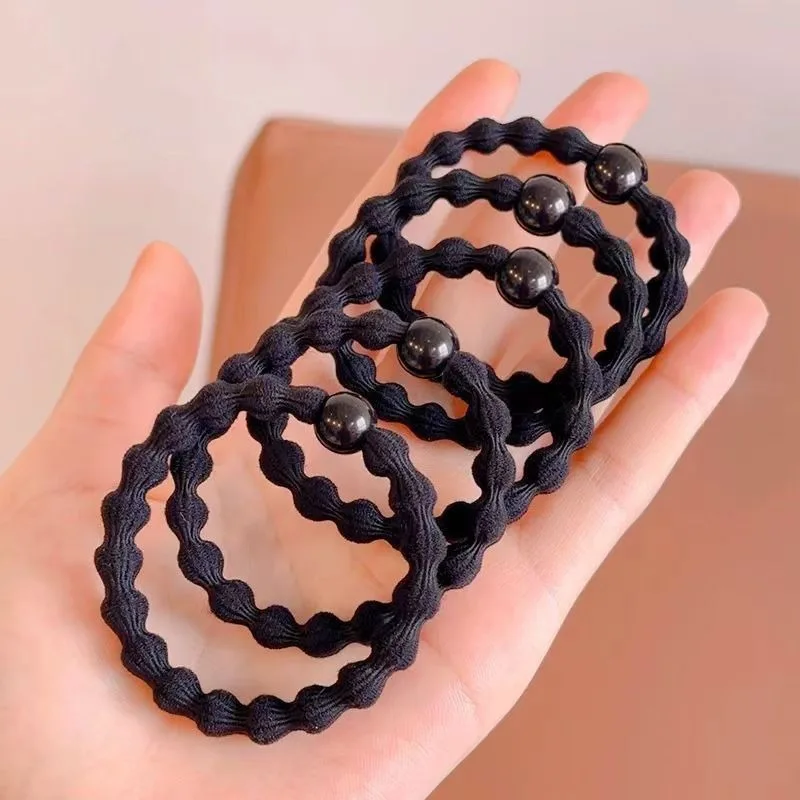 5PC Mode Gute Qualität Hohe Elastizität Haar Krawatten für Frauen Mädchen Sport Pferdeschwanz Halter Haar Zubehör – Detail 5