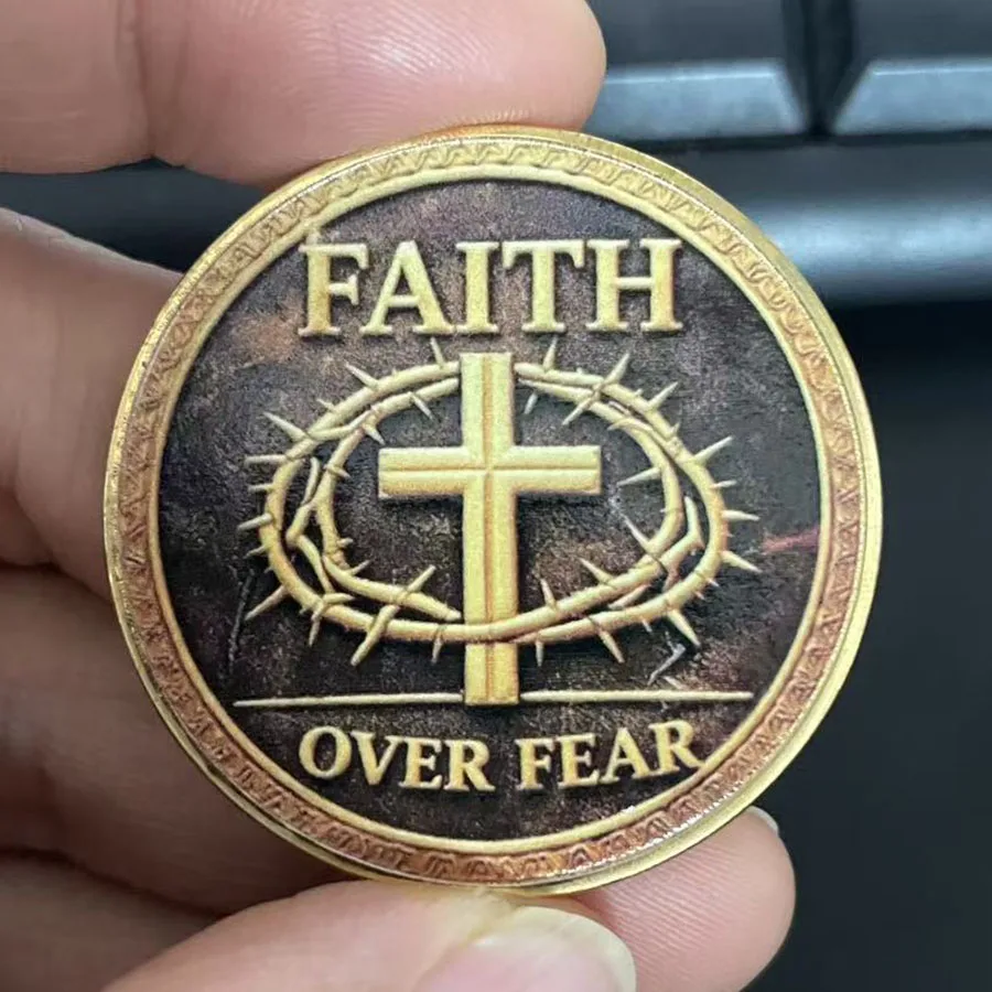 FAITH OVER FEAR Souvenir Coin Collection Walk In Faith Gift Sunshine