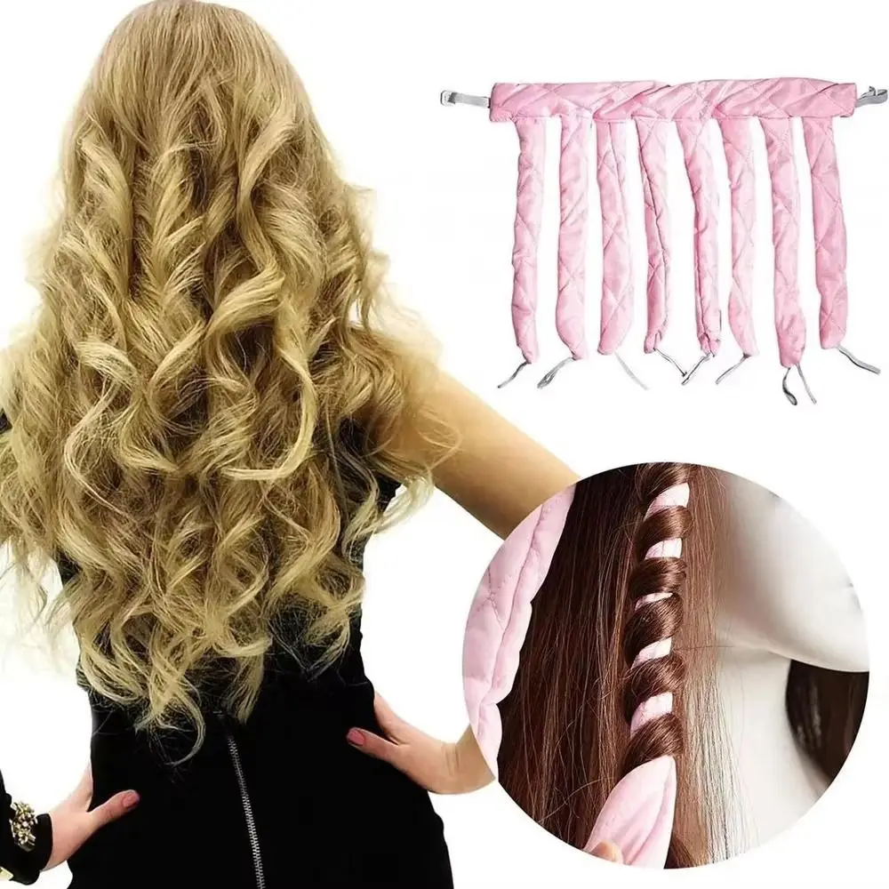 

Fashion Heatless Lazy Hair Curler DIY Octopus Curling Stick Soft Wave Curls Silk Ribbon Lazy Hair Styling Tools