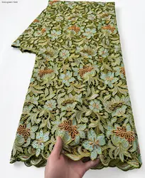 Unique Queen Lace Original Korea Fabric with Austria Stones Delicate African Guipure Cord Lace For Formal Events Wedding Gown