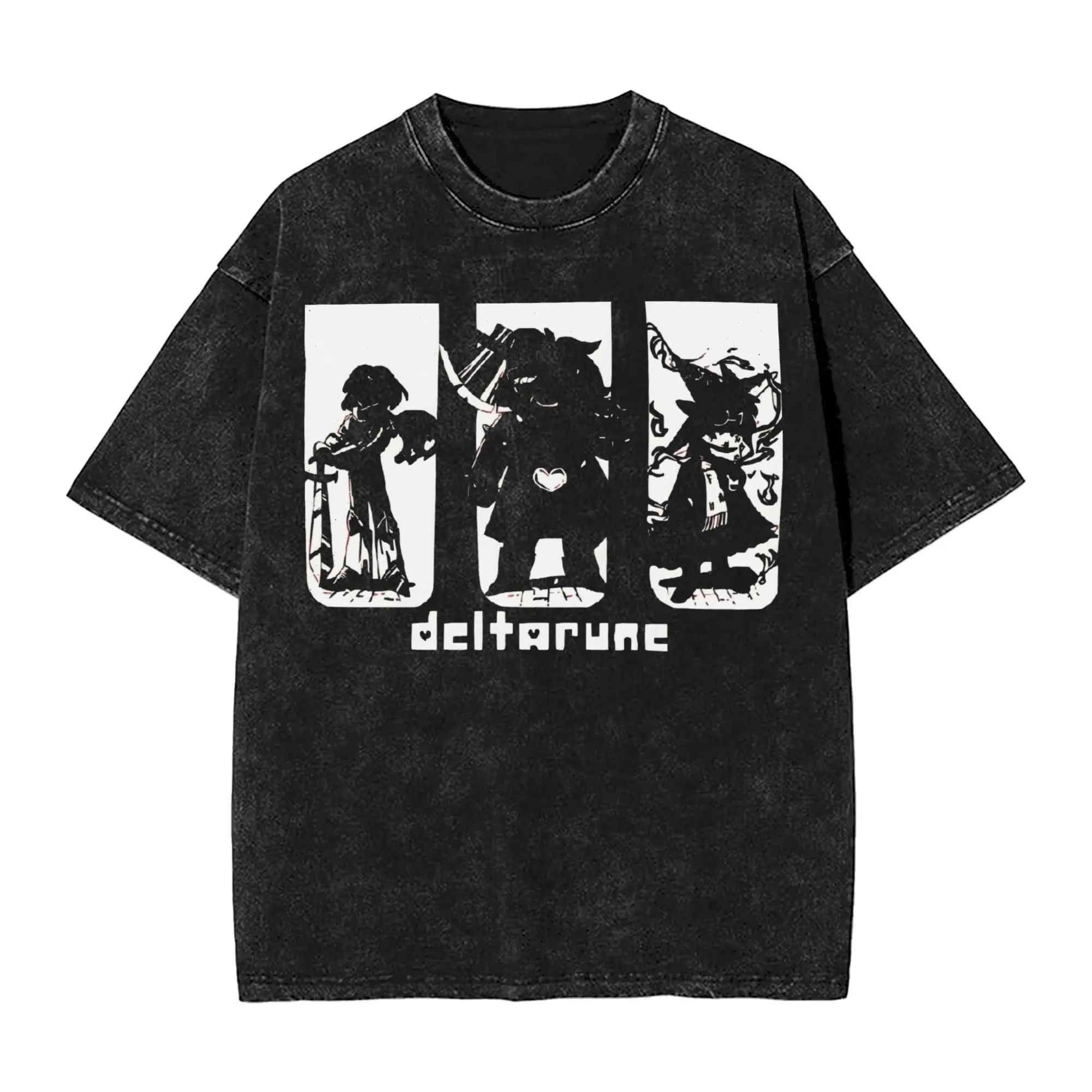 

Винтажная стираная футболка Deltarunes, хлопковые футболки, игровая модная футболка для мужчин, летняя одежда с забавным рисунком Y2K