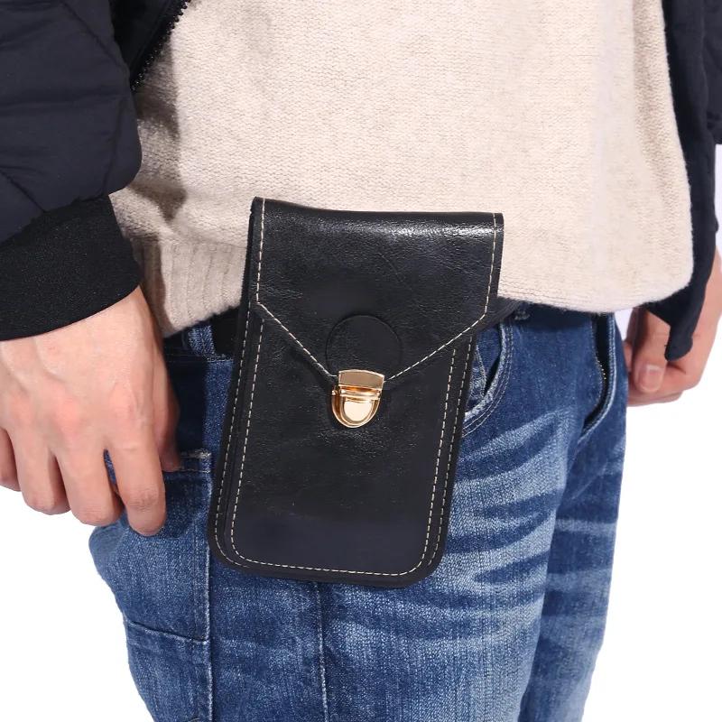 

Многофункциональная пряжка для хранения мобильного телефона из искусственной кожи, подвесной кошелек для мужчин, ремень, ремень