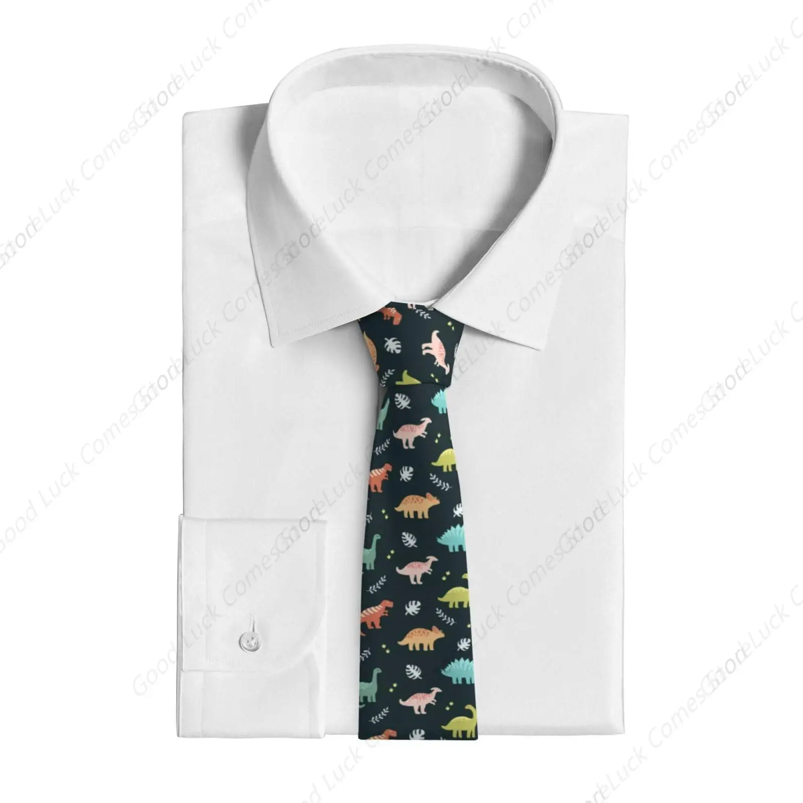 남자 넥타이 넥타이 재미 있은 참신 다채로운 귀여운 공룡 넥타이 남자 공식 파티 비즈니스 일반 길이 넥타이 소프트 넥타이