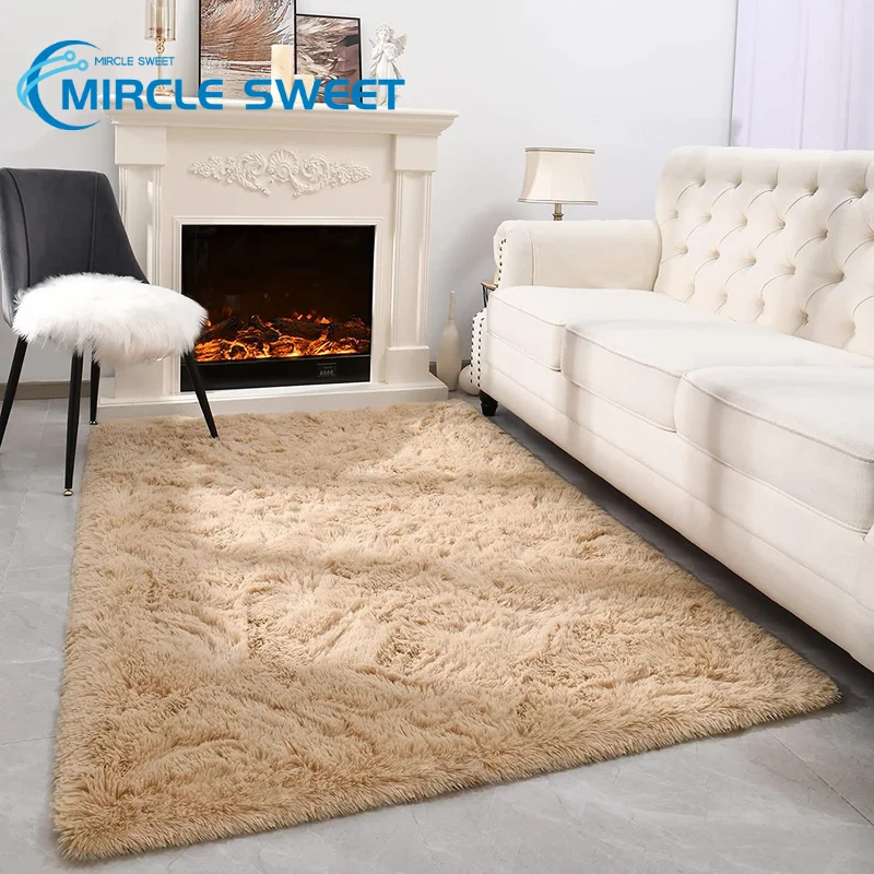 

Plush Thick Living Room Carpet For Bedroom Kid Room Floor Mat Fluffy Super Soft Shaggy Area Rug Home Decor Floor Mat Bath Door