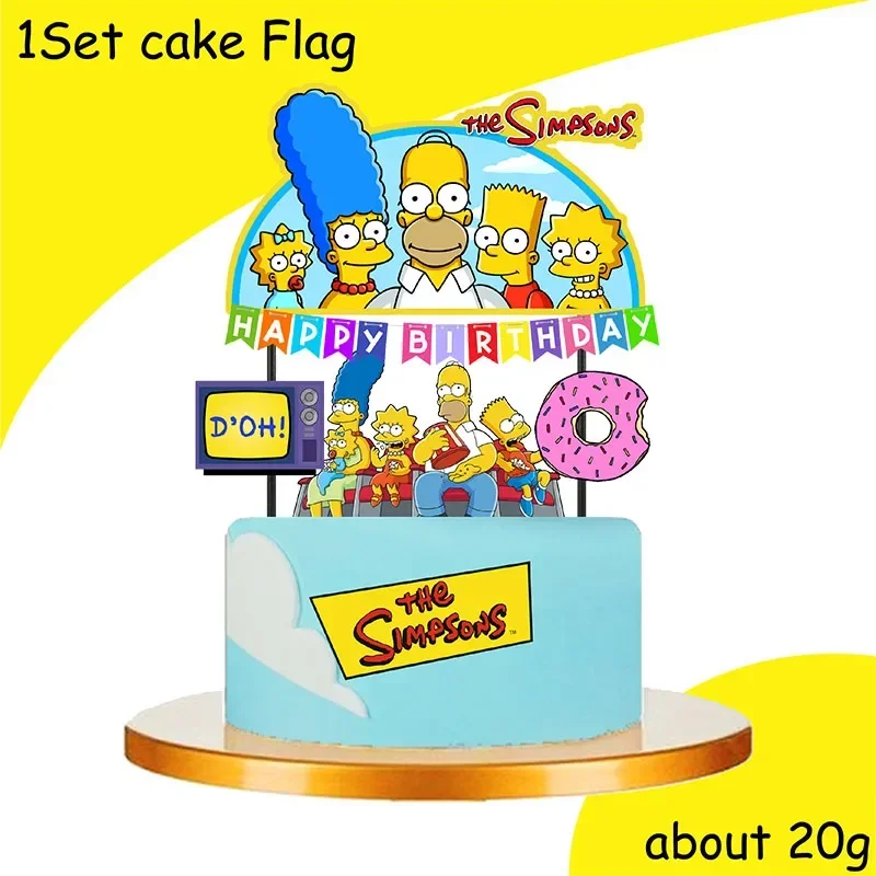 DisneyThe Simpsons Party Decorations Tableware Cup Plate Napkin Sticker Tablecloth Balloons Background Kids Baby Shower Supplies